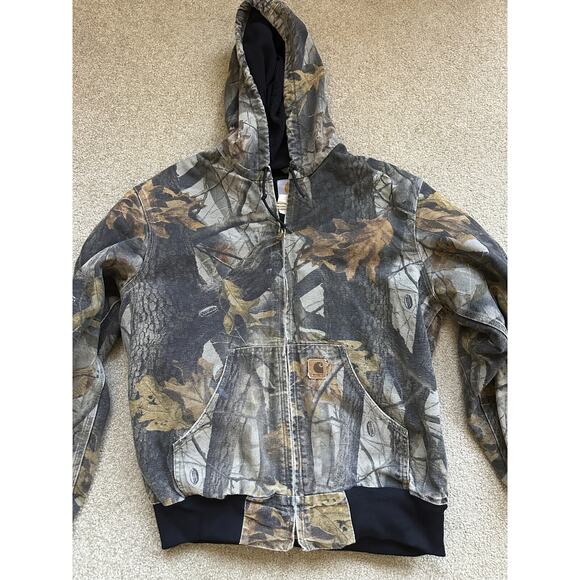 Carhartt Thrashed Distressed Realtree Camo Jacket Real Tree Men's Size Medium - Picture 14 of 15